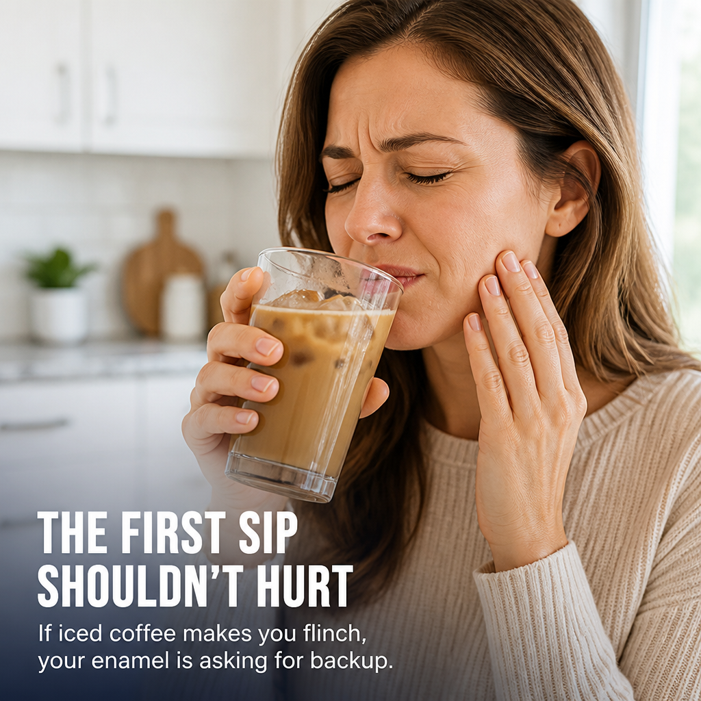 ShineGuard | Rebuild Enamel and Shut Down Cold-Drink Twinges in Seconds | ribuella