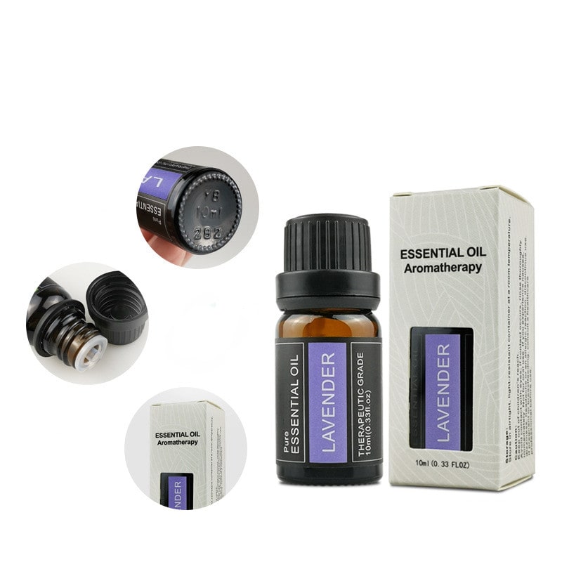 100% Pure Lavender Aromatherapy Essential Oil — 10ml Amber Glass Bottle
