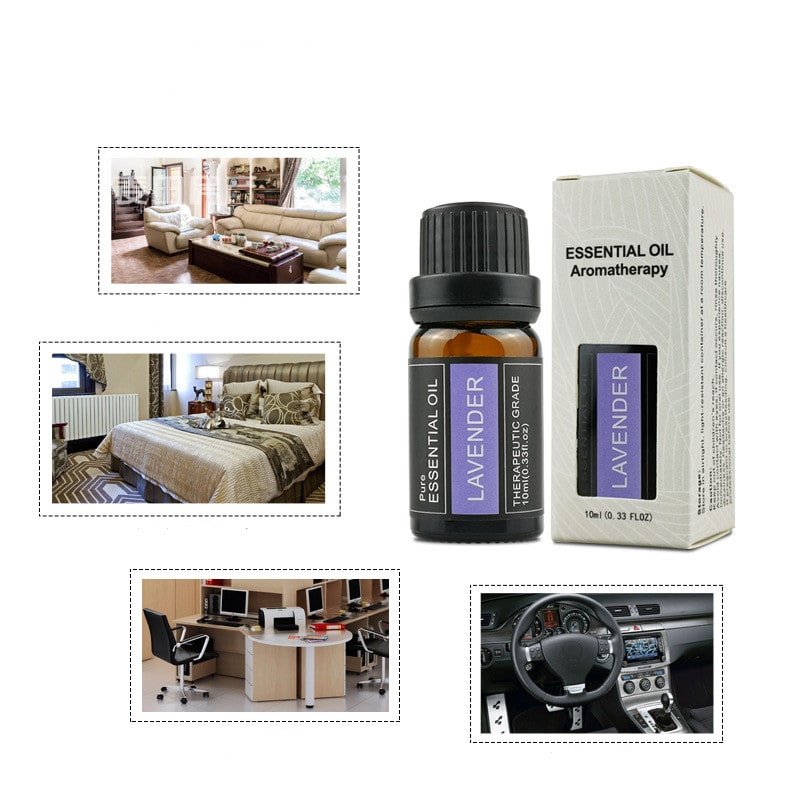 100% Pure Lavender Aromatherapy Essential Oil — 10ml Amber Glass Bottle