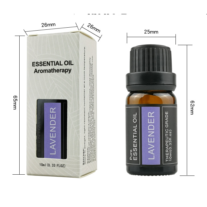 100% Pure Lavender Aromatherapy Essential Oil — 10ml Amber Glass Bottle