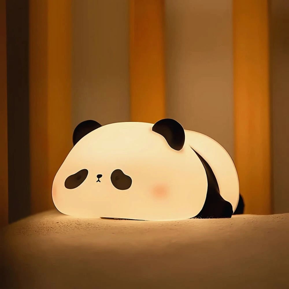 Wiederaufladbares LED-Silikon-Nachtlicht - knautschbare tragbare Tierform, warmweiß