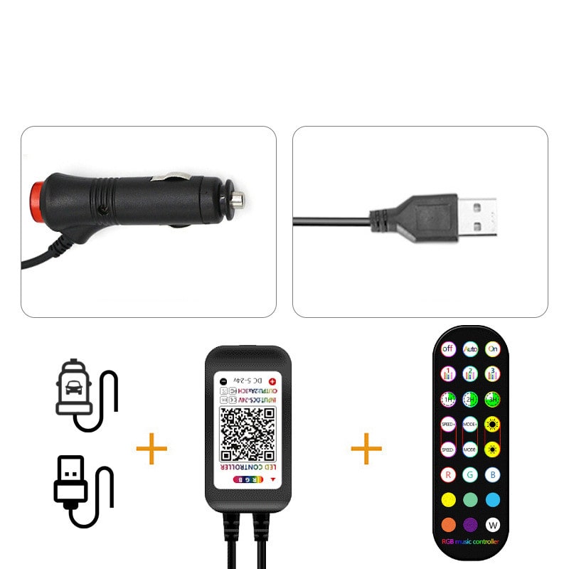 Rugalmas, vízálló LED-szalag - alkalmazással vezérelhető távirányító, zeneszinkronizált hangulatvilágítás