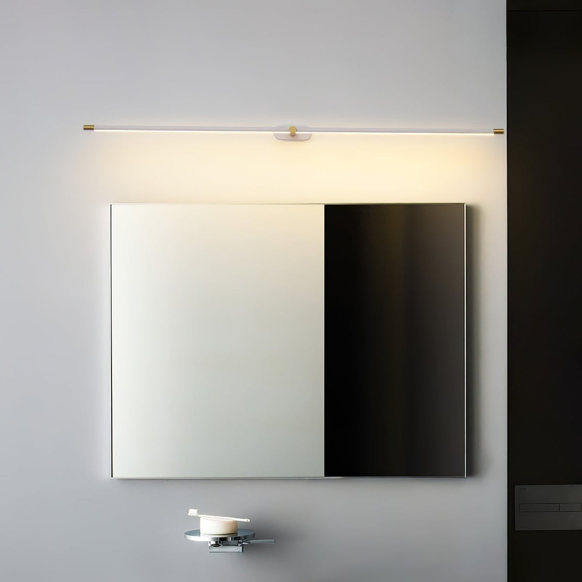 Moderne lineaire LED-wandlamp zonder snoer, oplaadbare batterij, minimalistisch ontwerp
