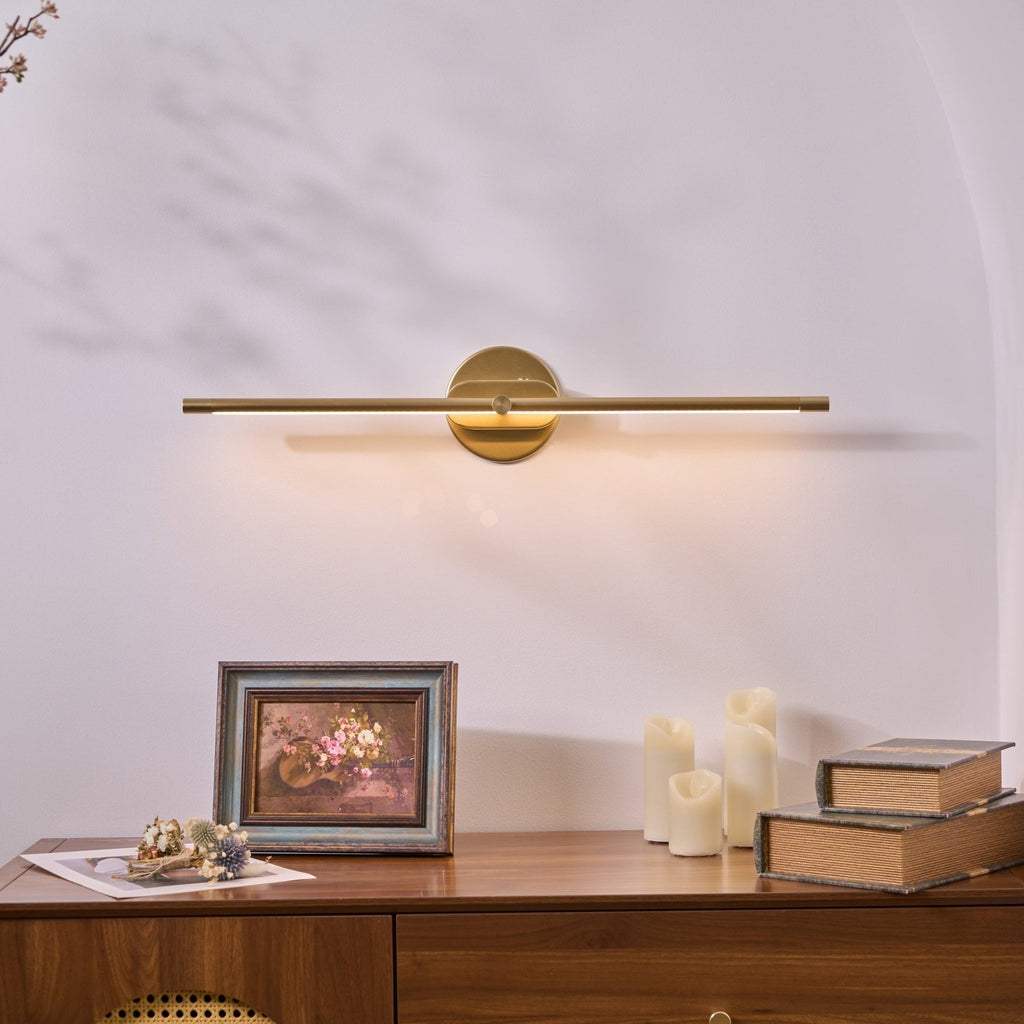 Moderne lineaire LED-wandlamp zonder snoer, oplaadbare batterij, minimalistisch ontwerp