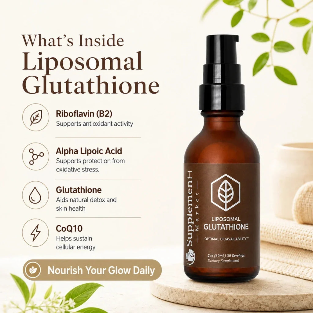 Glutation liposomal lichid — CoQ10, PQQ, susținere antioxidantă