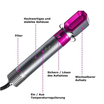 Ultimate 5-in-1 Hair Styling Tool - Curling, Straightening, and Blowing | ribuella