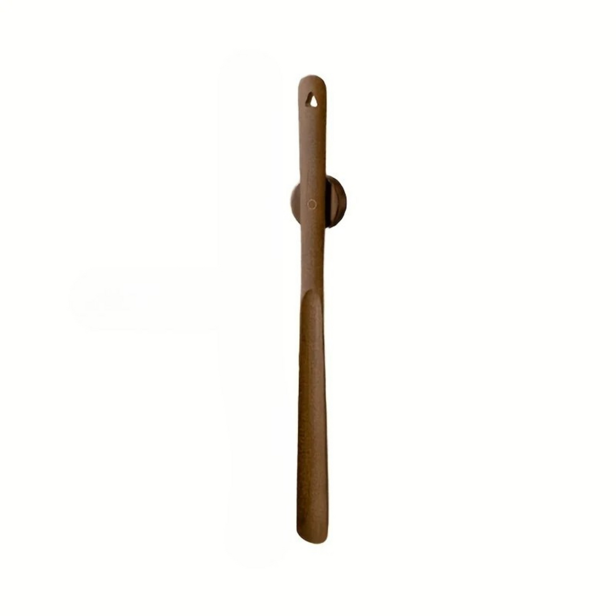 Long chausse-pied en bois - guide incurvé, manche allongé et fixation murale magnétique