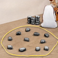 Jeu d'échecs magnétique - pièces en pierre polie, sac à cordon portable