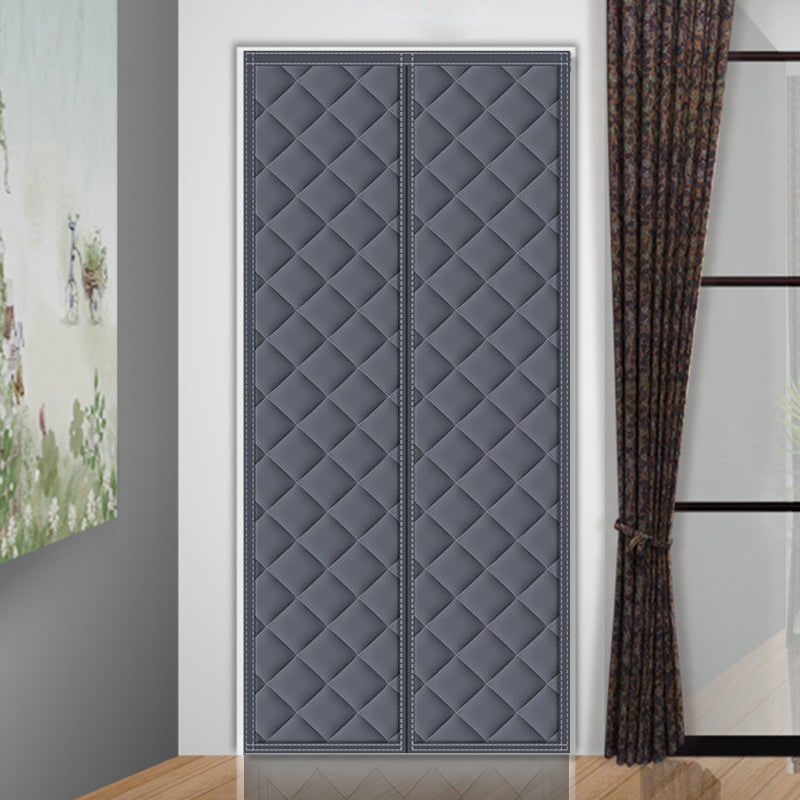 Magnetic Thermal Insulated Door Curtain - Quilted Pattern, Year Round Draft Blocker