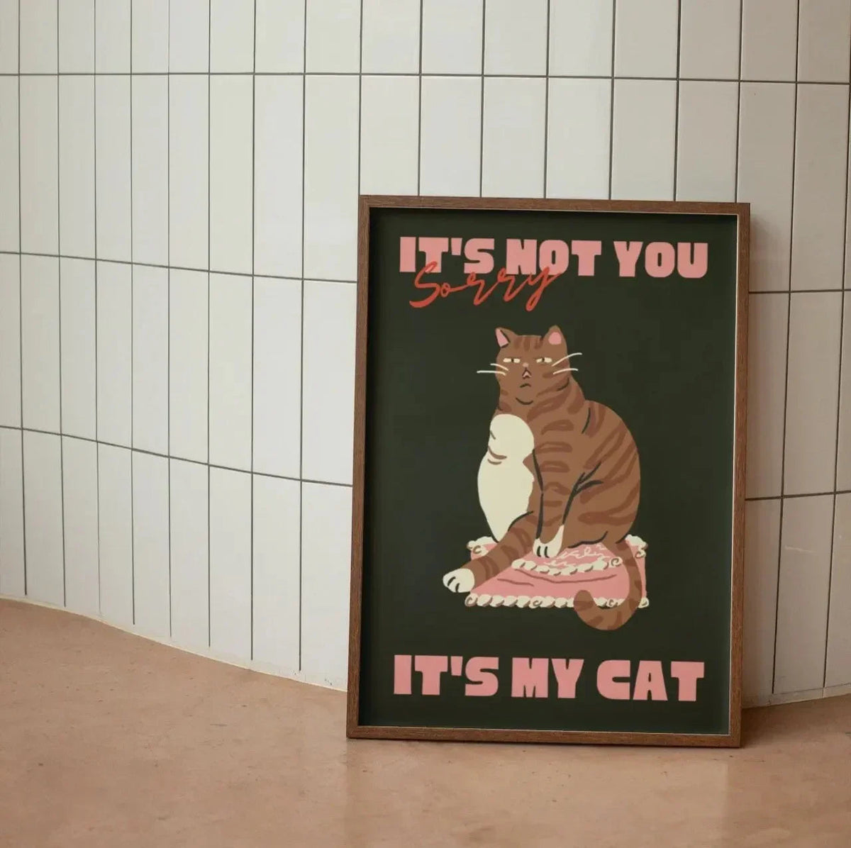 Modern Minimalist Black Cat Wall Art — Bold Graphic Design