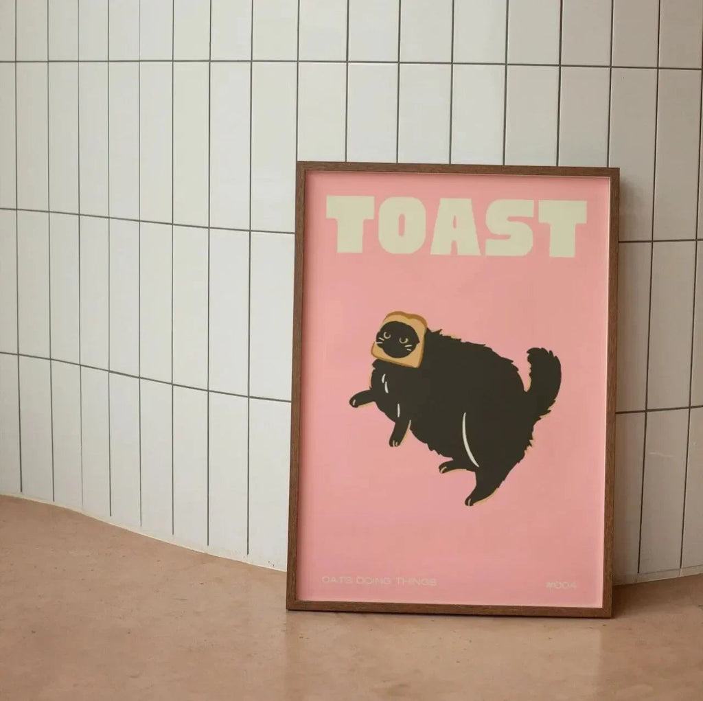 Modern Minimalist Black Cat Wall Art — Bold Graphic Design