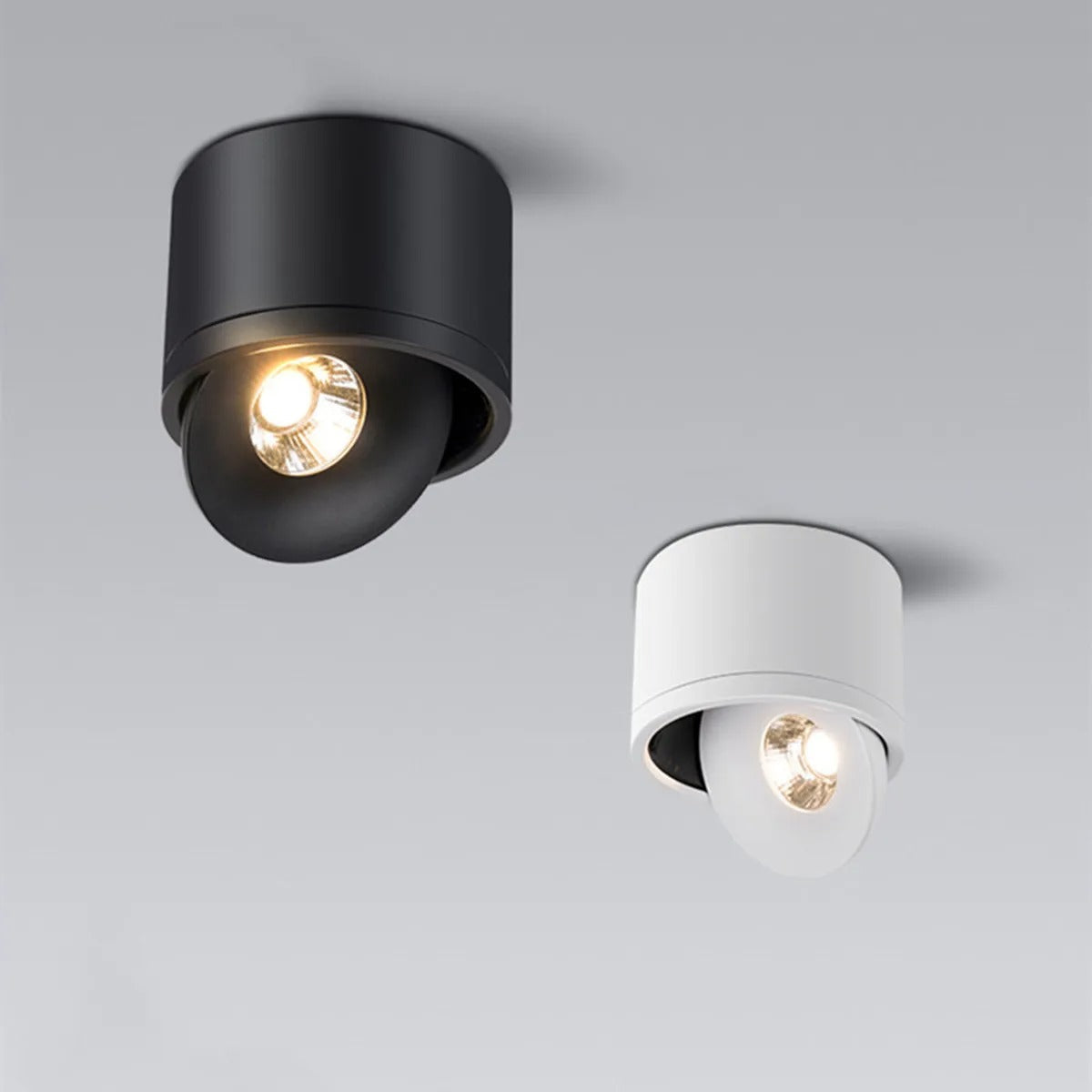 Faretto regolabile da soffitto, orientabile, a illuminazione concentrata, stile moderno