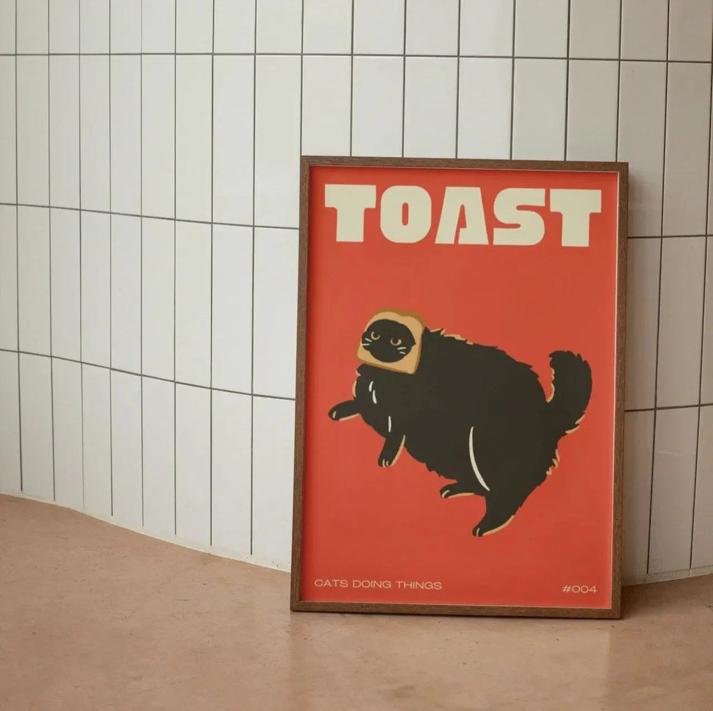 Modern Minimalist Black Cat Wall Art — Bold Graphic Design