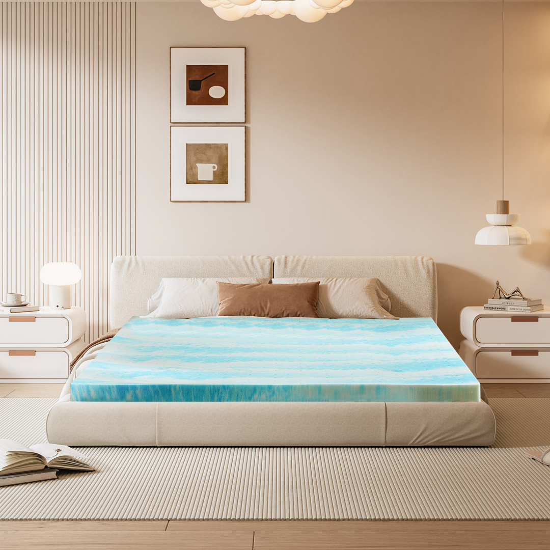Cooling Gel Memory Foam Mattress Topper Pressure Relief Twin Queen Bed