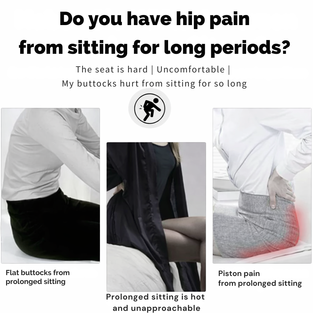 Ergonomikus memóriahabos ülőpárna formázott deréktámasszal és csúszásmentes alappal