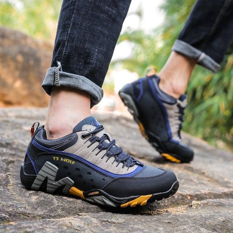 Męskie buty trekkingowe, lekkie, wodoodporne, z wytrzymałą podeszwą z bieżnikiem