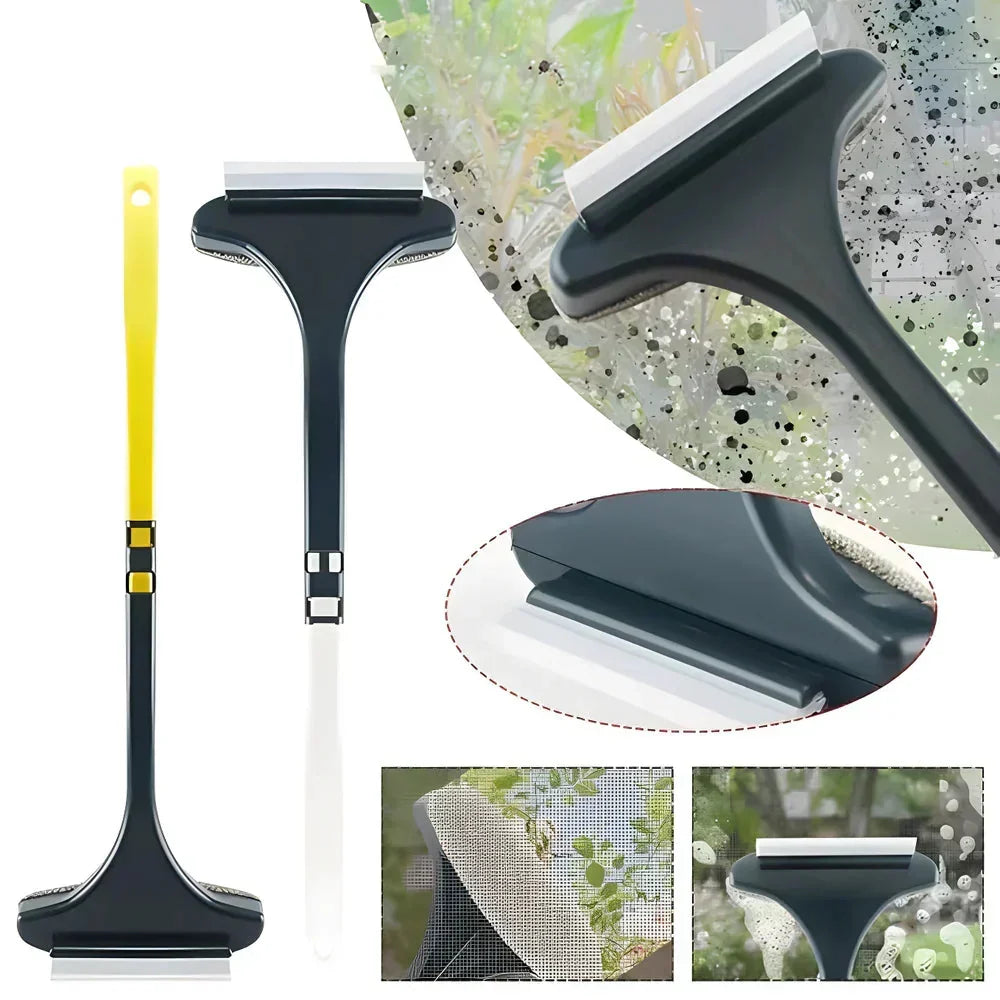 Limpiacristales con cepillo para limpiar mosquiteras y cristales de ventanas | ribuella