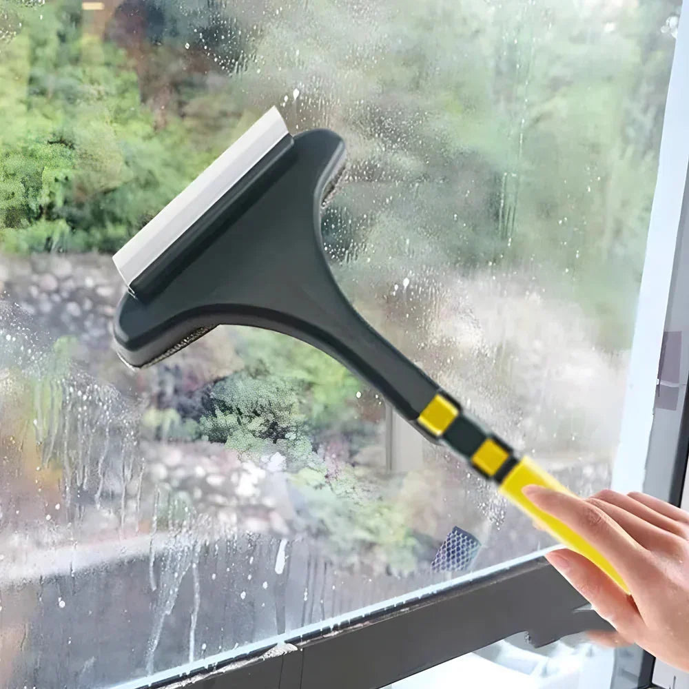 Limpiacristales con cepillo para limpiar mosquiteras y cristales de ventanas | ribuella