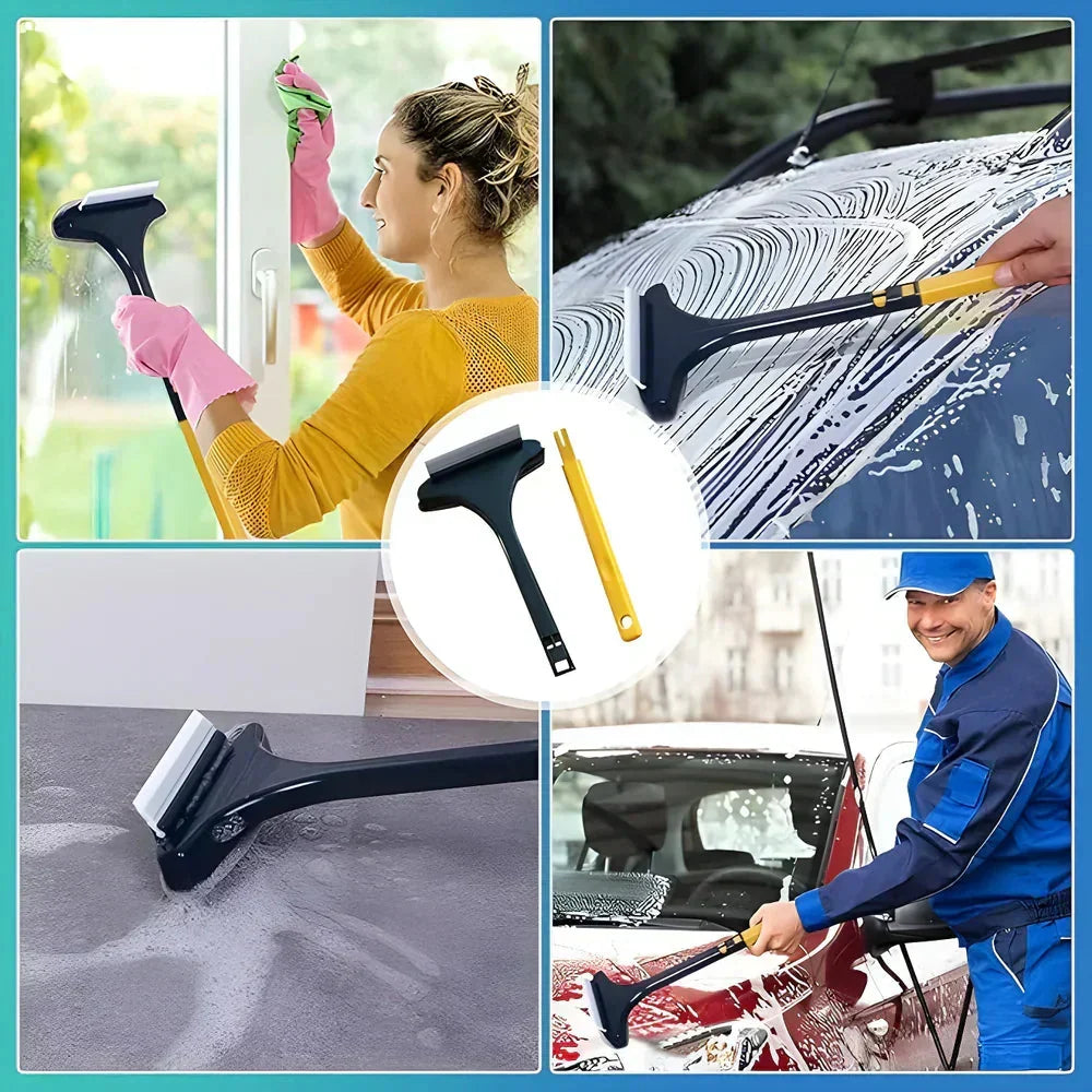 Limpiacristales con cepillo para limpiar mosquiteras y cristales de ventanas | ribuella