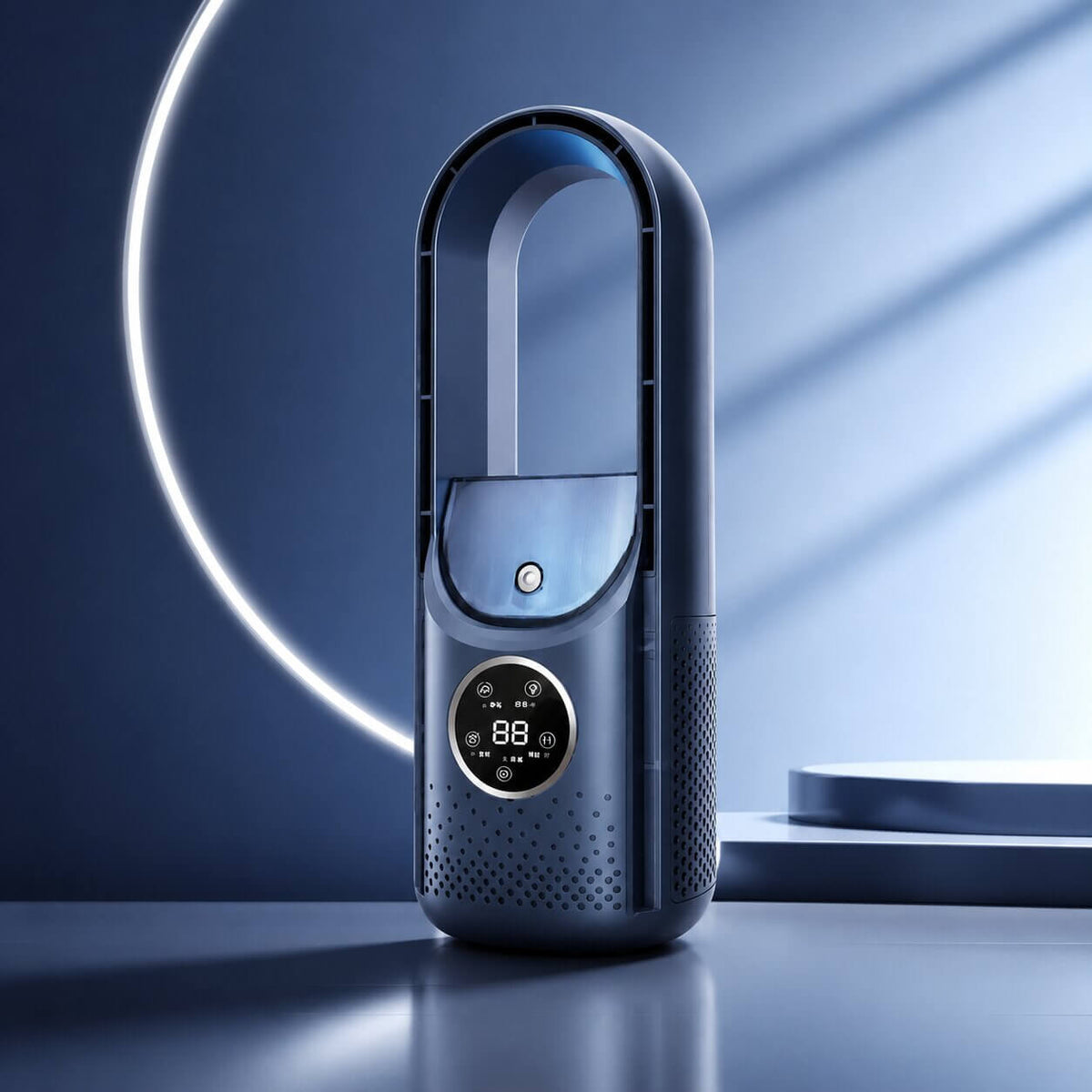 Portable Bladeless Tower Fan - Adjustable Airflow And Quiet Cooling