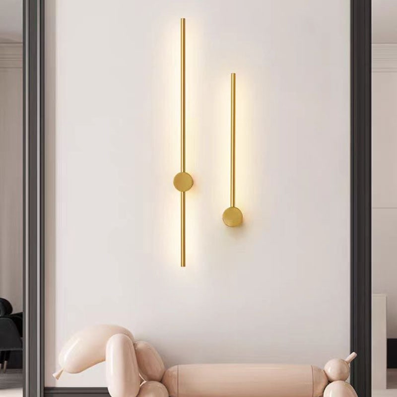 Modern, lineáris LED fali lámpa közvetett háttérvilágítással, kortárs dizájn