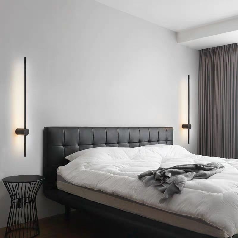 Modern, lineáris LED fali lámpa közvetett háttérvilágítással, kortárs dizájn
