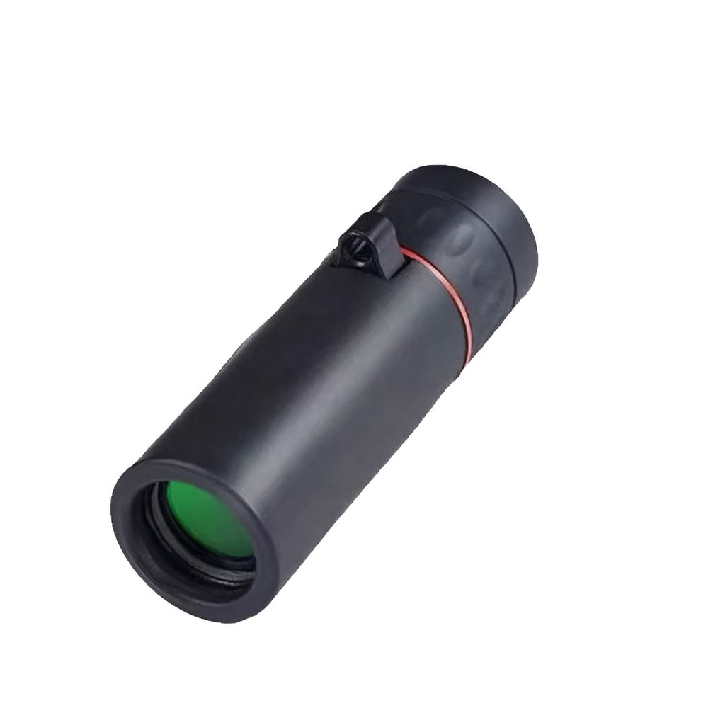 Compact Pocket Monocular Telescope Smartphone Adapter Textured Focus Ring Matte Black