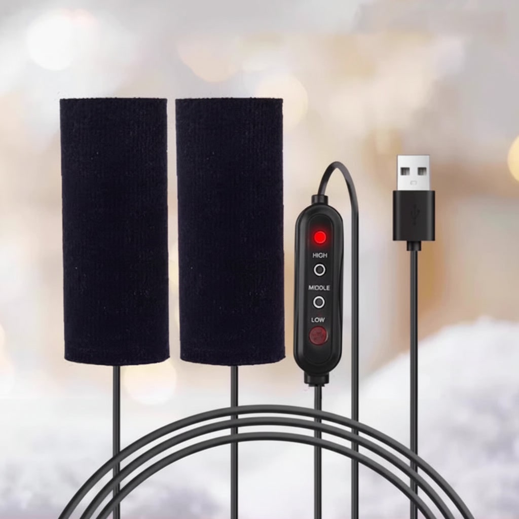 مقابض مُدفأة للدراجات النارية تعمل بالطاقة عبر USB — تحكم ثابت بدرجة الحرارة وأغطية قماشية غير قابلة للانزلاق