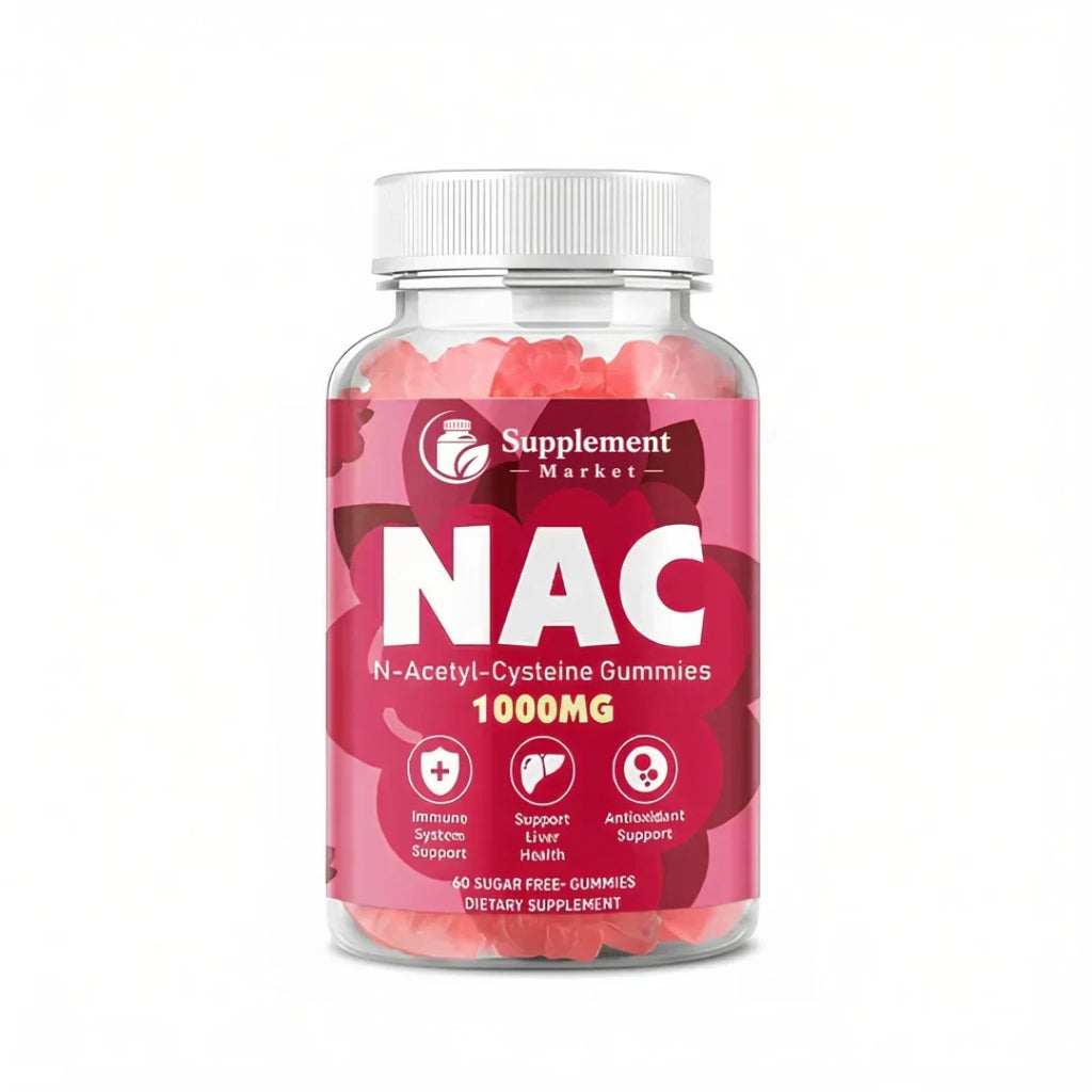 NAC 1000mg-gummies — antioxidantstöd samt stöd för lever och andningsvägar