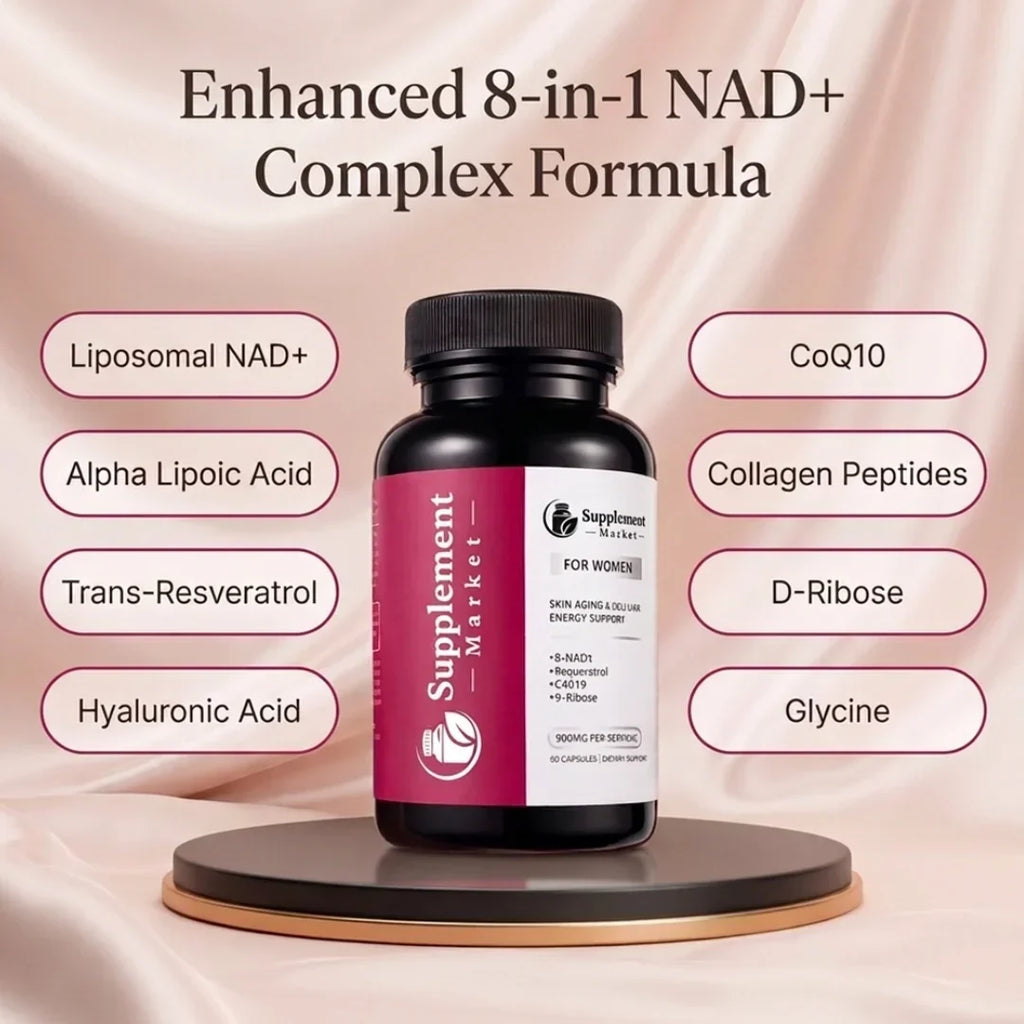 NAD+-supplement voor vrouwen voor cellulaire energie en een stralende huid