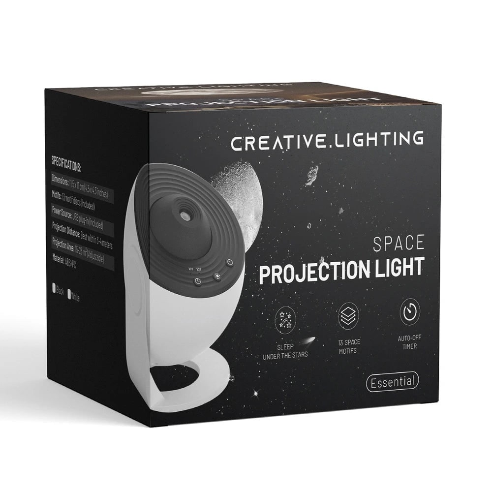 Proiettore nebulosa - luce LED portatile con galassia e stelle, supporto regolabile