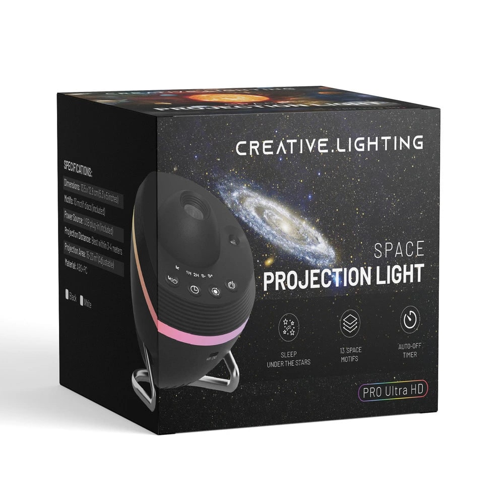 Proiettore nebulosa - luce LED portatile con galassia e stelle, supporto regolabile