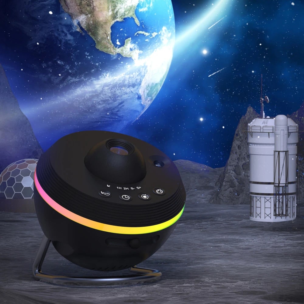 Proiettore nebulosa - luce LED portatile con galassia e stelle, supporto regolabile