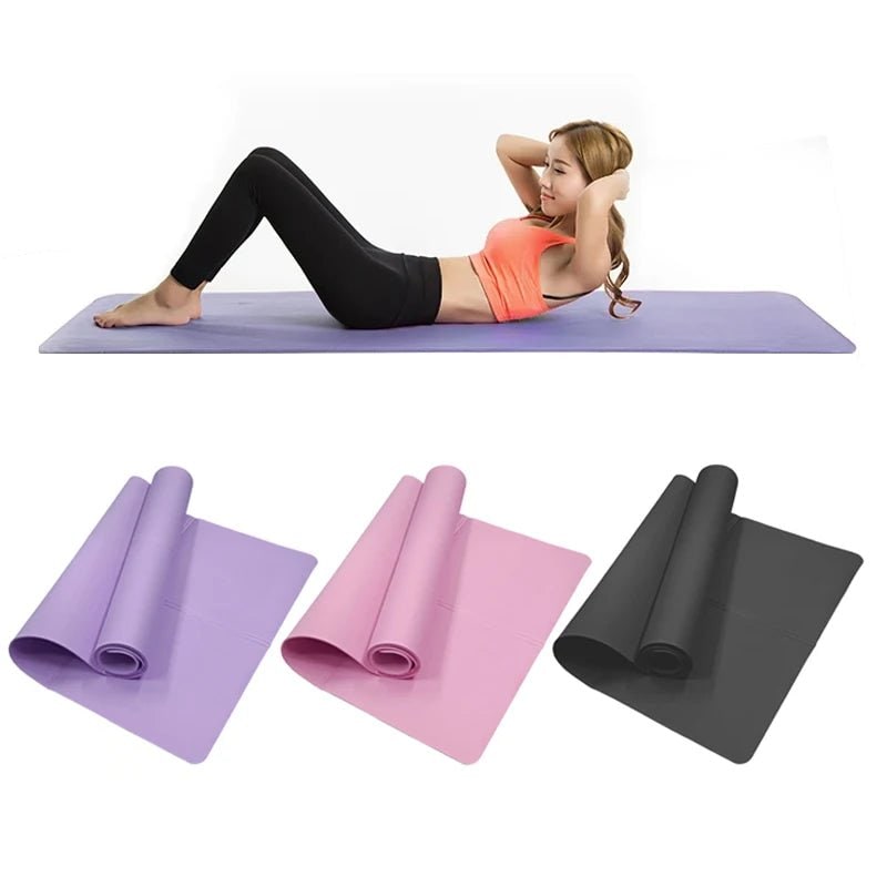 4mm Foldable Yoga Mat, Lightweight Eva Foam - Non-Slip, Pilates Grid Lines, Portable