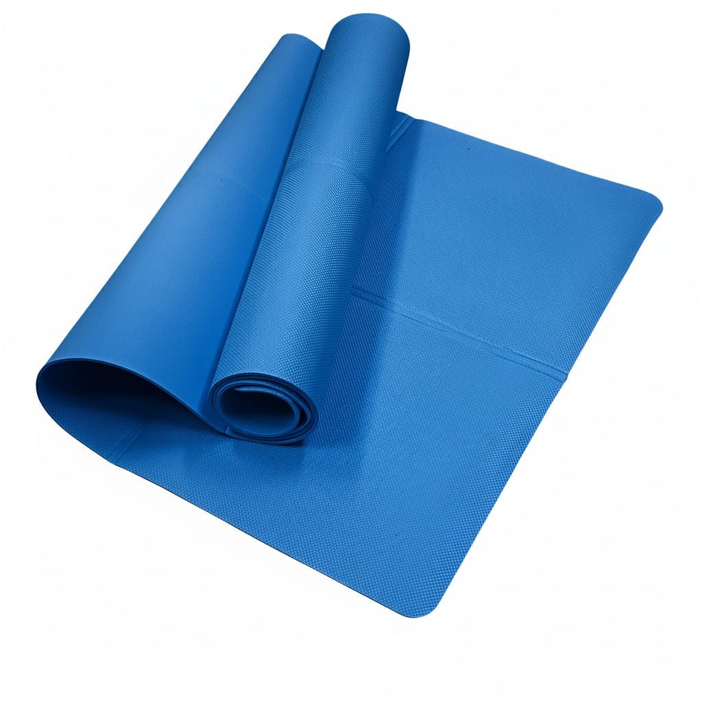 4mm Foldable Yoga Mat, Lightweight Eva Foam - Non-Slip, Pilates Grid Lines, Portable
