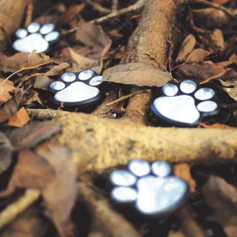 Solar Paw Print Path Light - Warm Night Glow And Rechargeable Via Sunlight