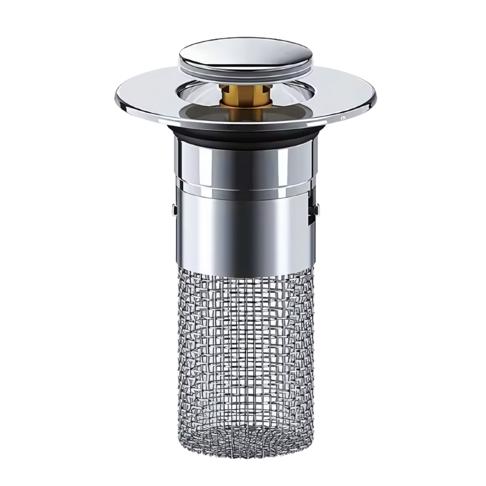 Universal Pop Up Sink Stopper, Built In Drain Filter, Anti Odor Seal