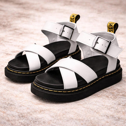 Stylish and Comfortable Women's Leather Platform Sandals | ribuella
