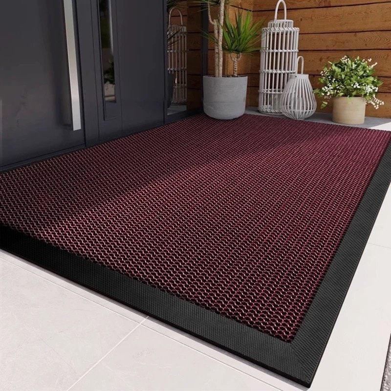 Heavy Duty Outdoor Doormat, Non-Slip Rubber Border Entrance Mat