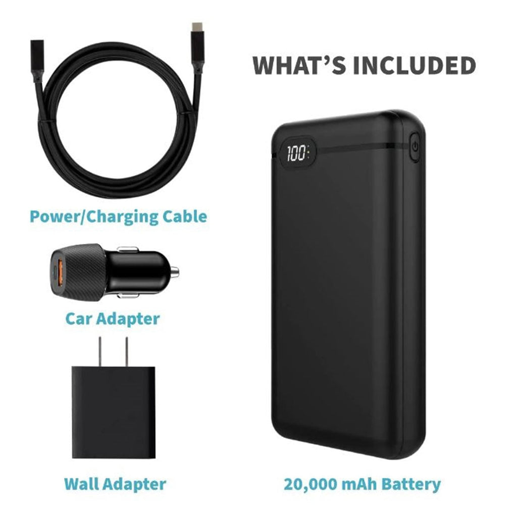Manta aquecida a bateria com três zonas - power bank USB portátil incluído