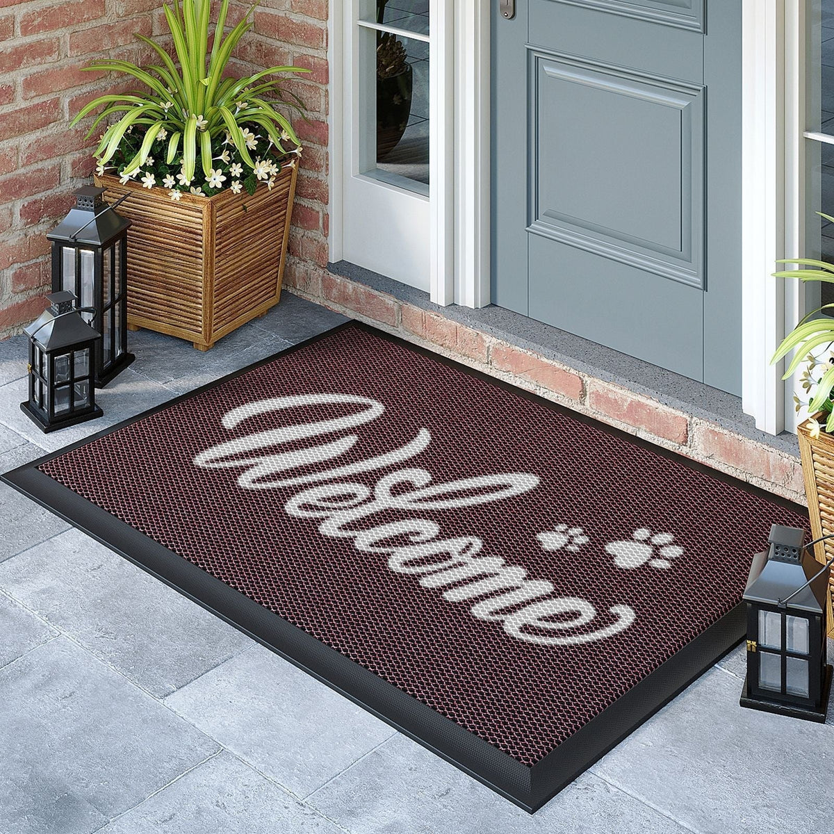 Heavy Duty Doormat Non-Slip Rubber Backing Water Resistant PVC Mesh Surface