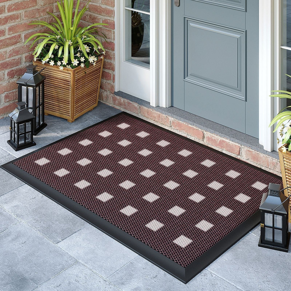 Heavy Duty Doormat Non-Slip Rubber Backing Water Resistant PVC Mesh Surface