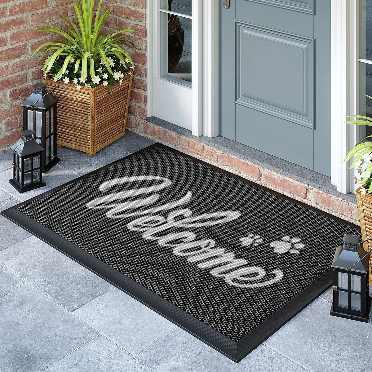 Heavy Duty Doormat Non-Slip Rubber Backing Water Resistant PVC Mesh Surface