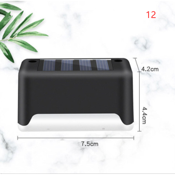 屋外用ソーラーデッキ・フェンスライト 配線不要のステップ照明 夕暮れから夜明けまで自動点灯