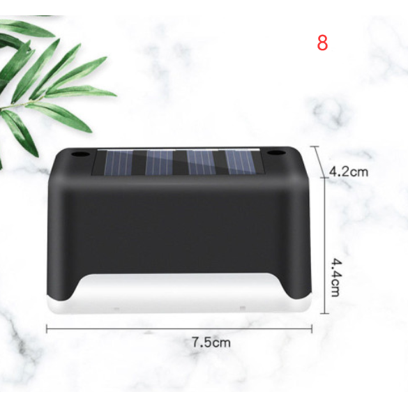 Buitenlampen op zonne-energie voor terras en schutting, draadloze trapverlichting, automatisch van schemering tot dageraad