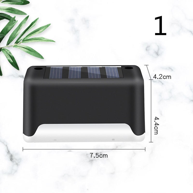 Buitenlampen op zonne-energie voor terras en schutting, draadloze trapverlichting, automatisch van schemering tot dageraad