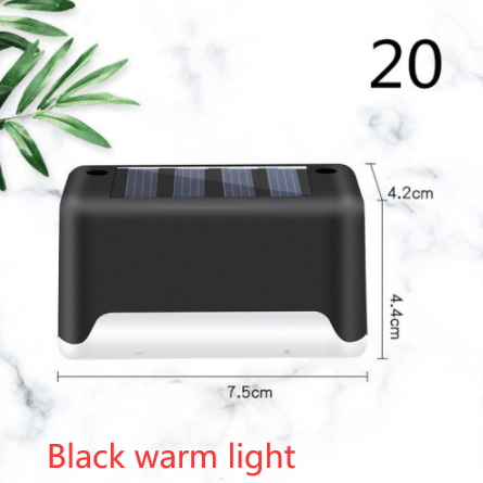 Buitenlampen op zonne-energie voor terras en schutting, draadloze trapverlichting, automatisch van schemering tot dageraad