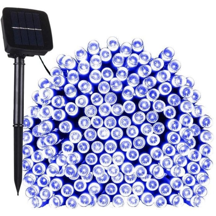 Kültéri napelemes tündérfény-füzér — 17 méter, 100 LED, állítható panel