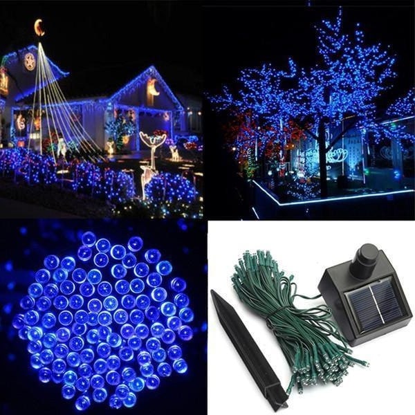 Kültéri napelemes tündérfény-füzér — 17 méter, 100 LED, állítható panel