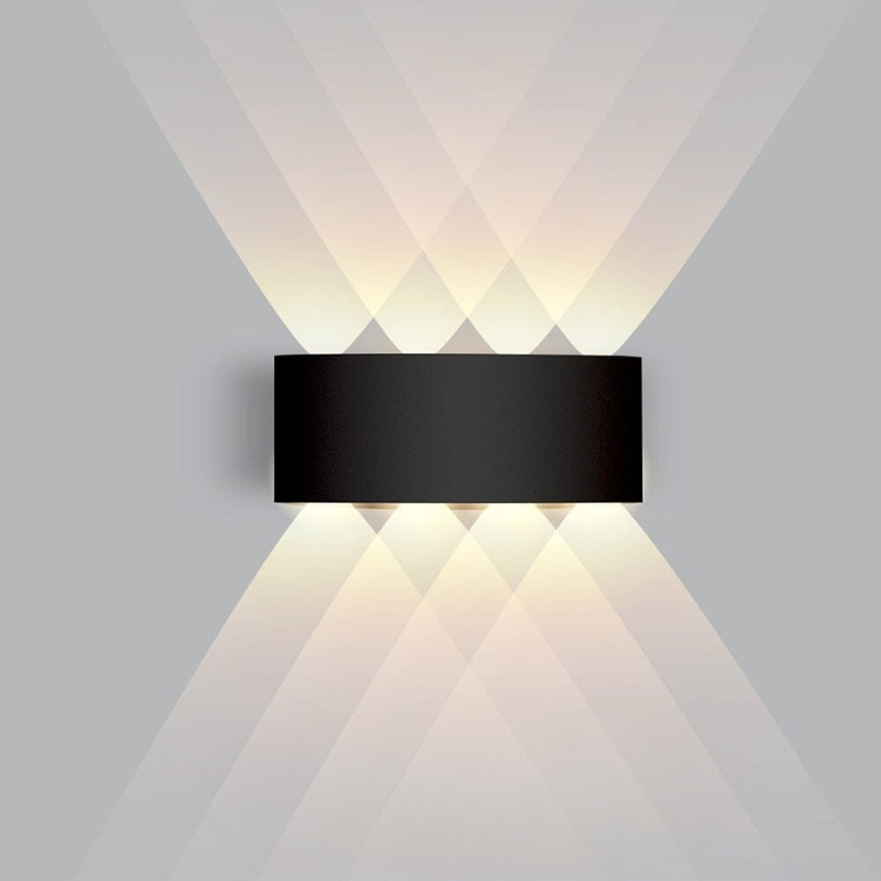 Outdoor LED Wall Sconce, Up And Down Lighting, Slim Weatherproof Design
